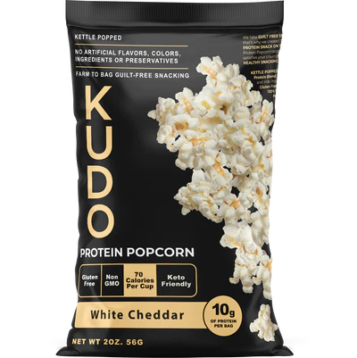 Kudo Protein Popcorn White Cheddar